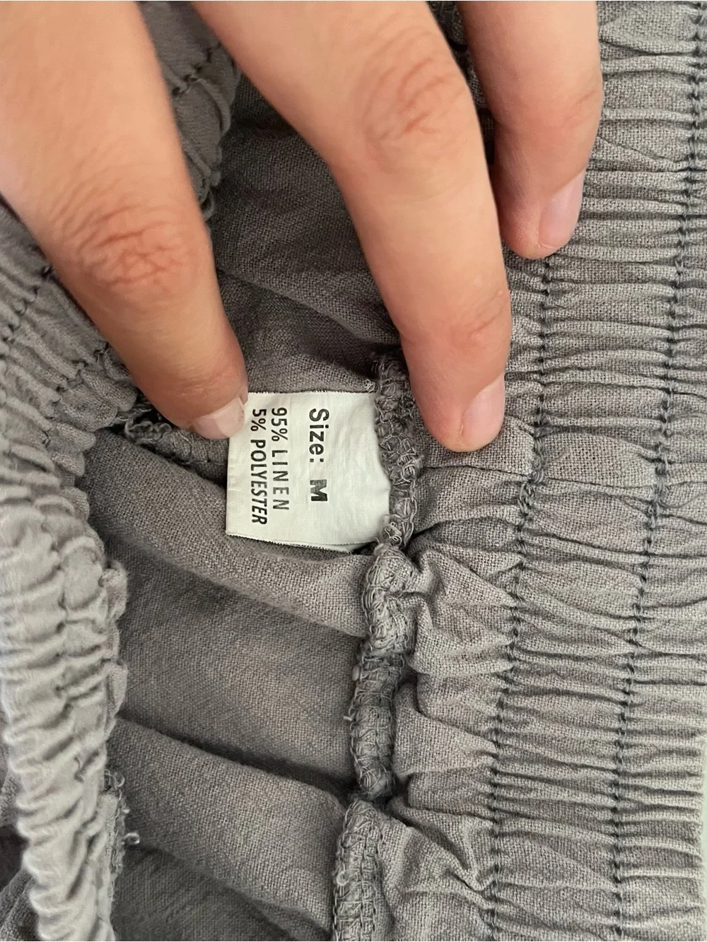 Men's Neutral Gray Elastic-Waist Joggers with Drawstring